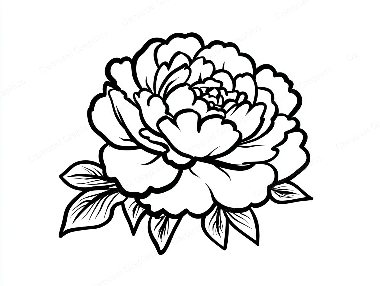 Peony Vector Graphic preview