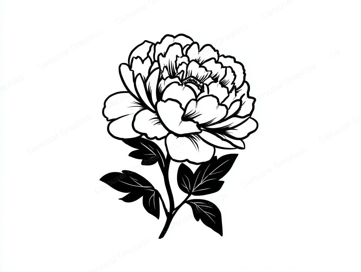 Peony Vector Graphic preview