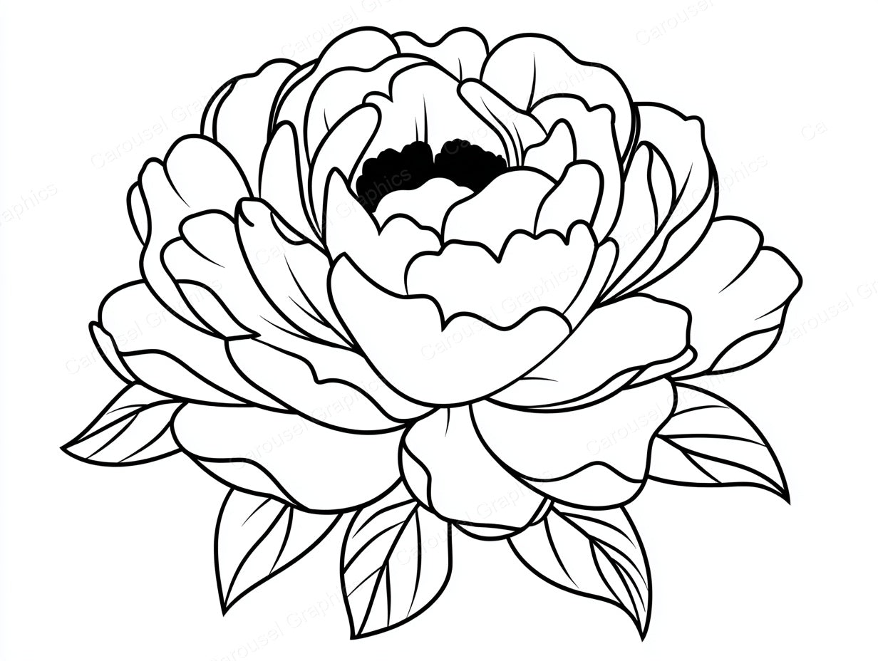 Peony Vector Graphic preview