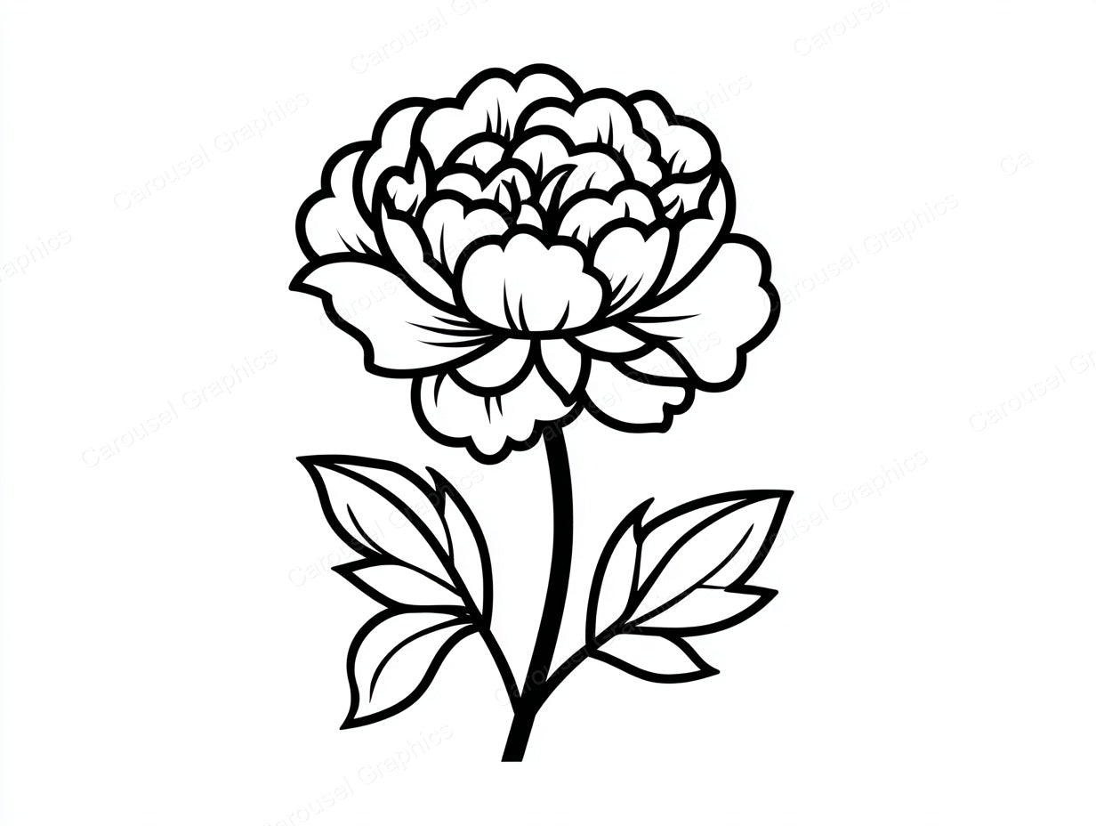 Peony Vector Graphic preview