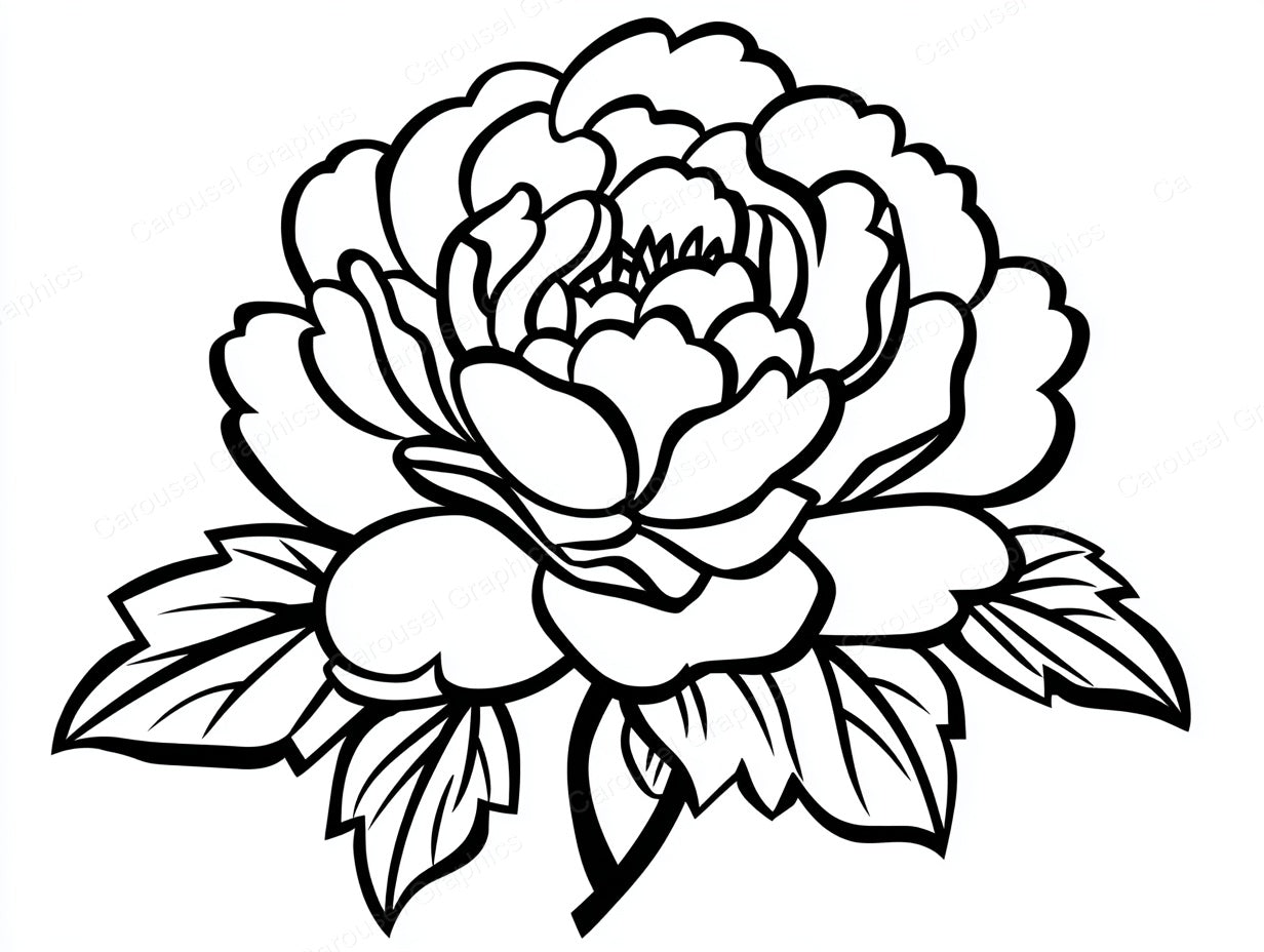 Peony Vector Graphic preview