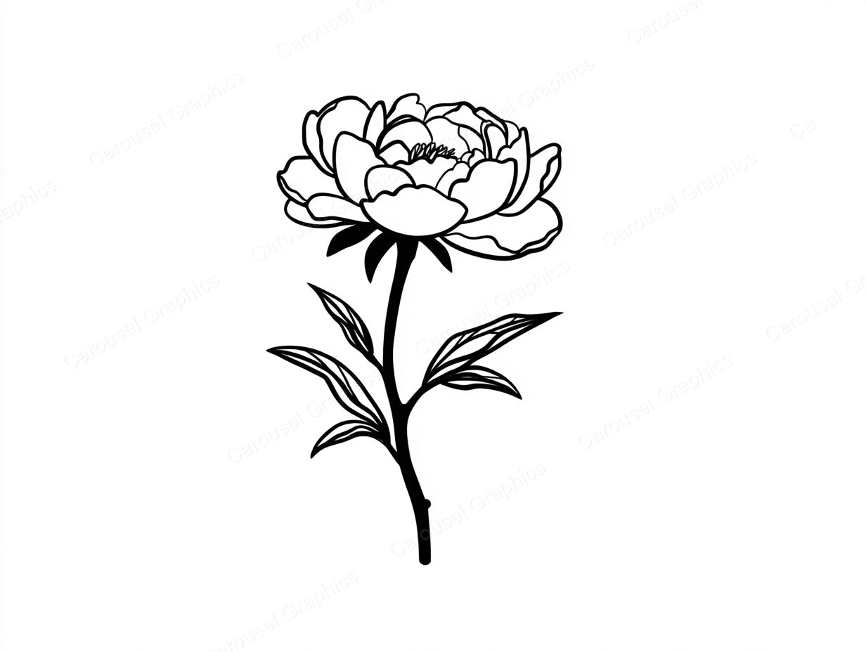 Peony Vector Graphic preview