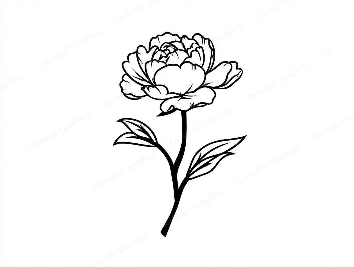 Peony Vector Graphic preview