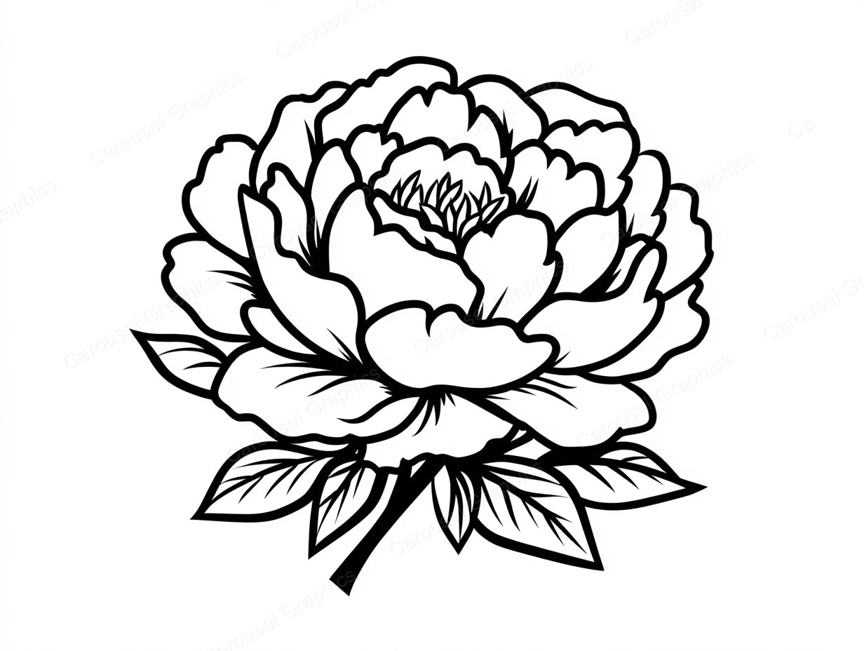 Peony Vector Graphic preview