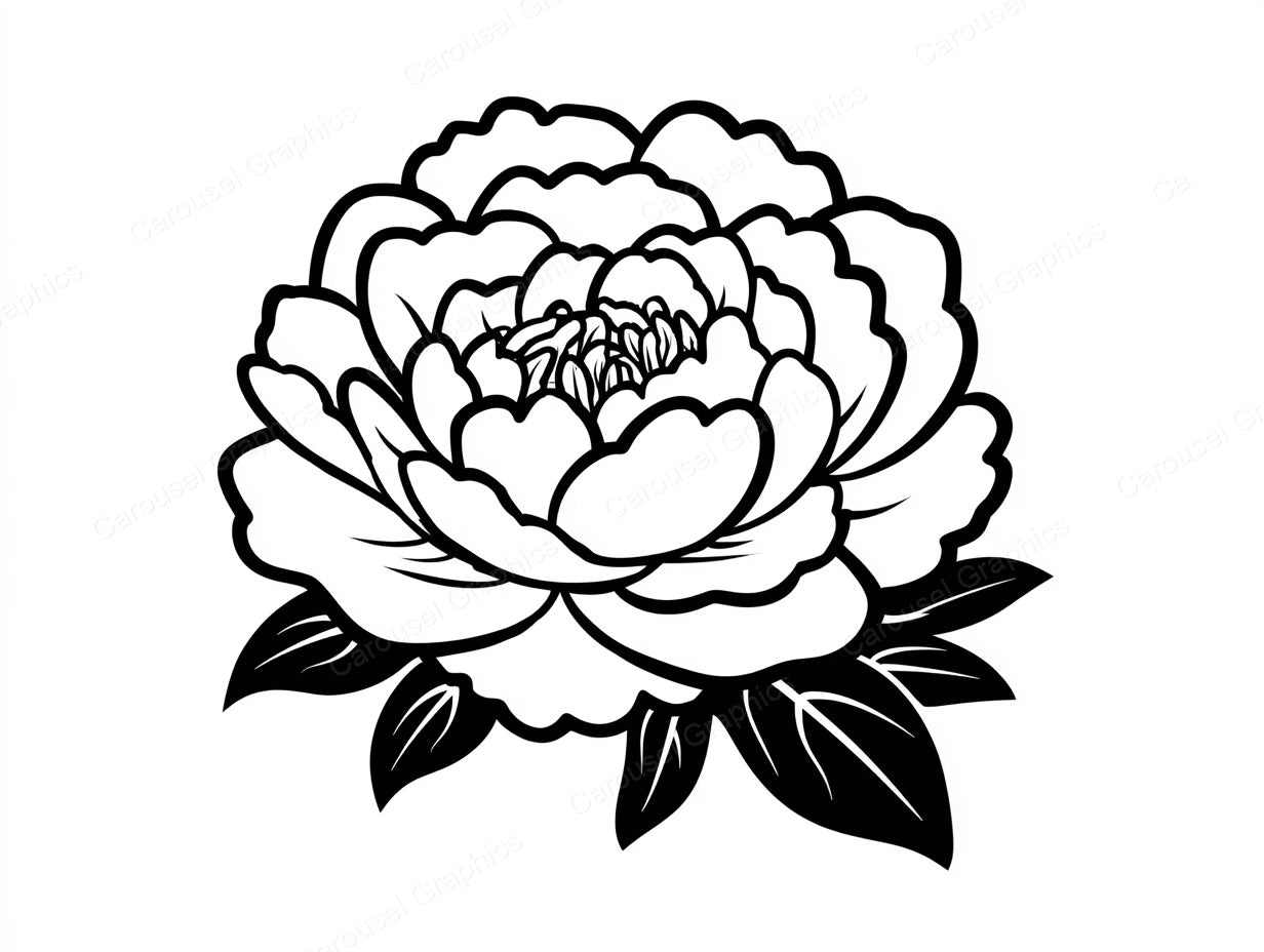 Peony Vector Graphic preview