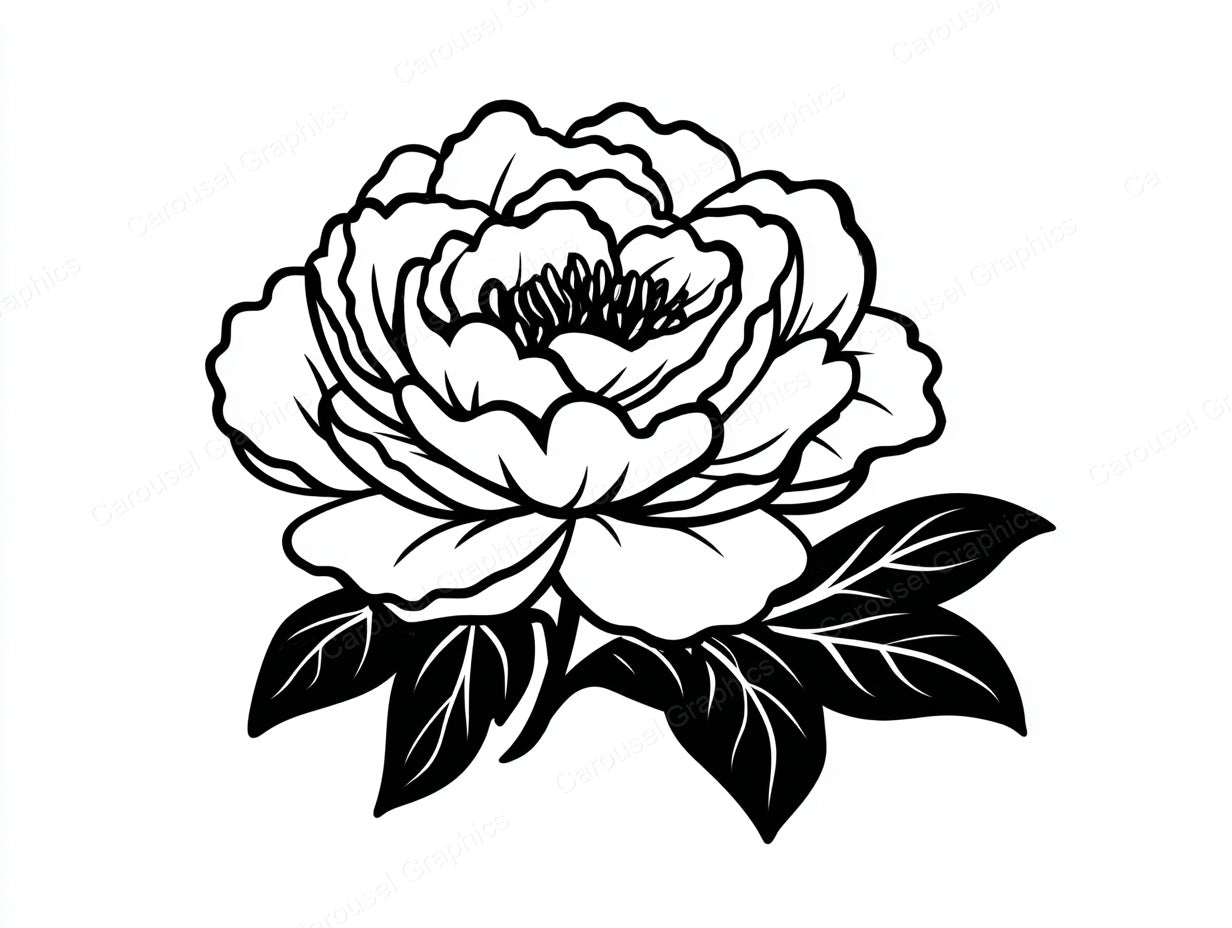 Peony Vector Graphic preview