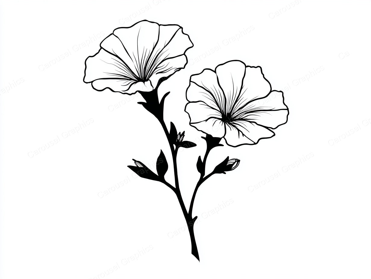 Petunia Vector Graphic preview