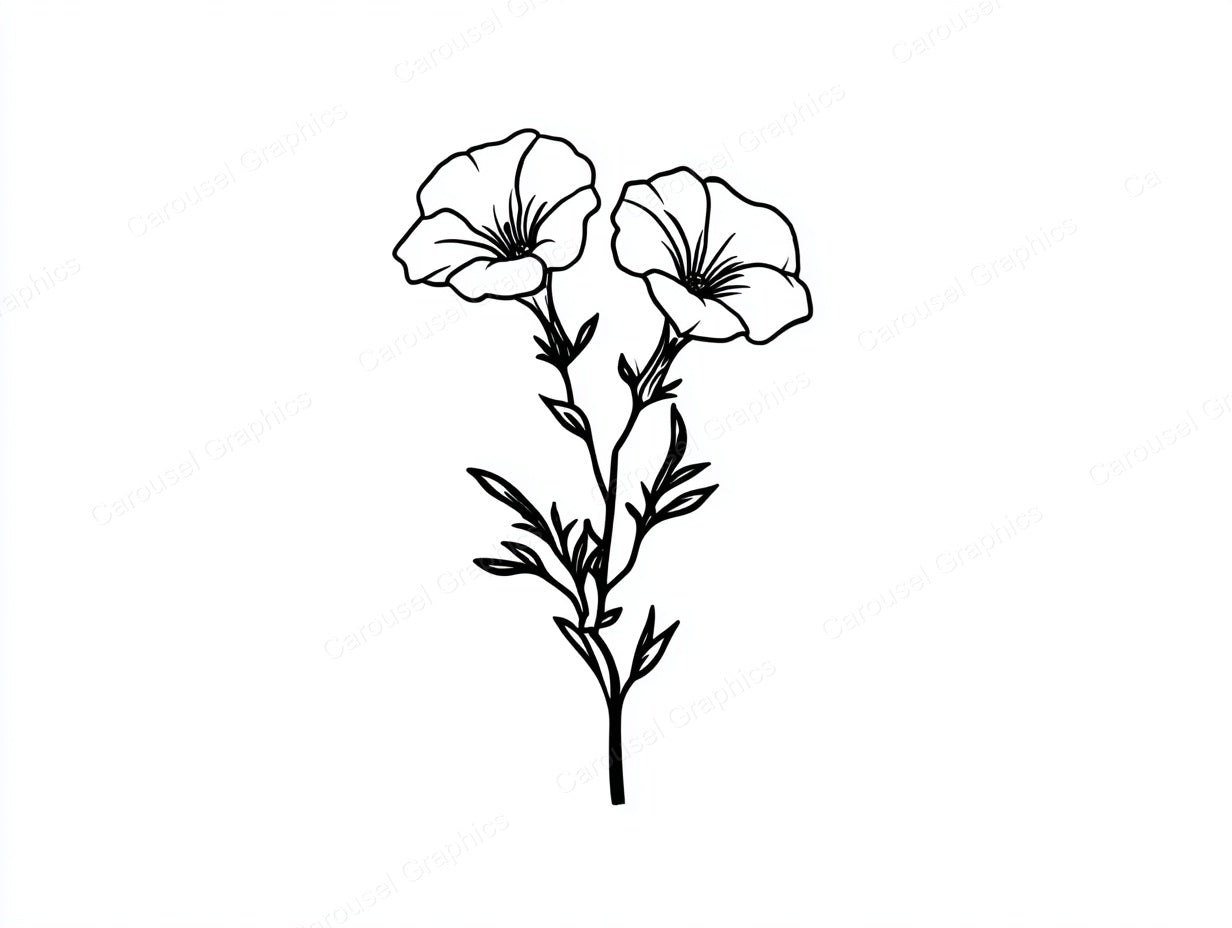 Petunia Vector Graphic preview