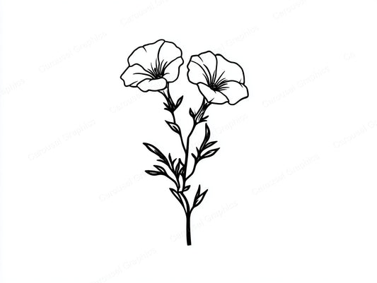 Petunia Vector Graphic preview