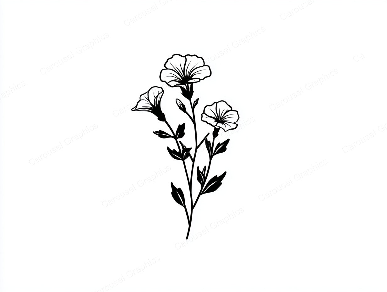 Petunia Vector Graphic preview
