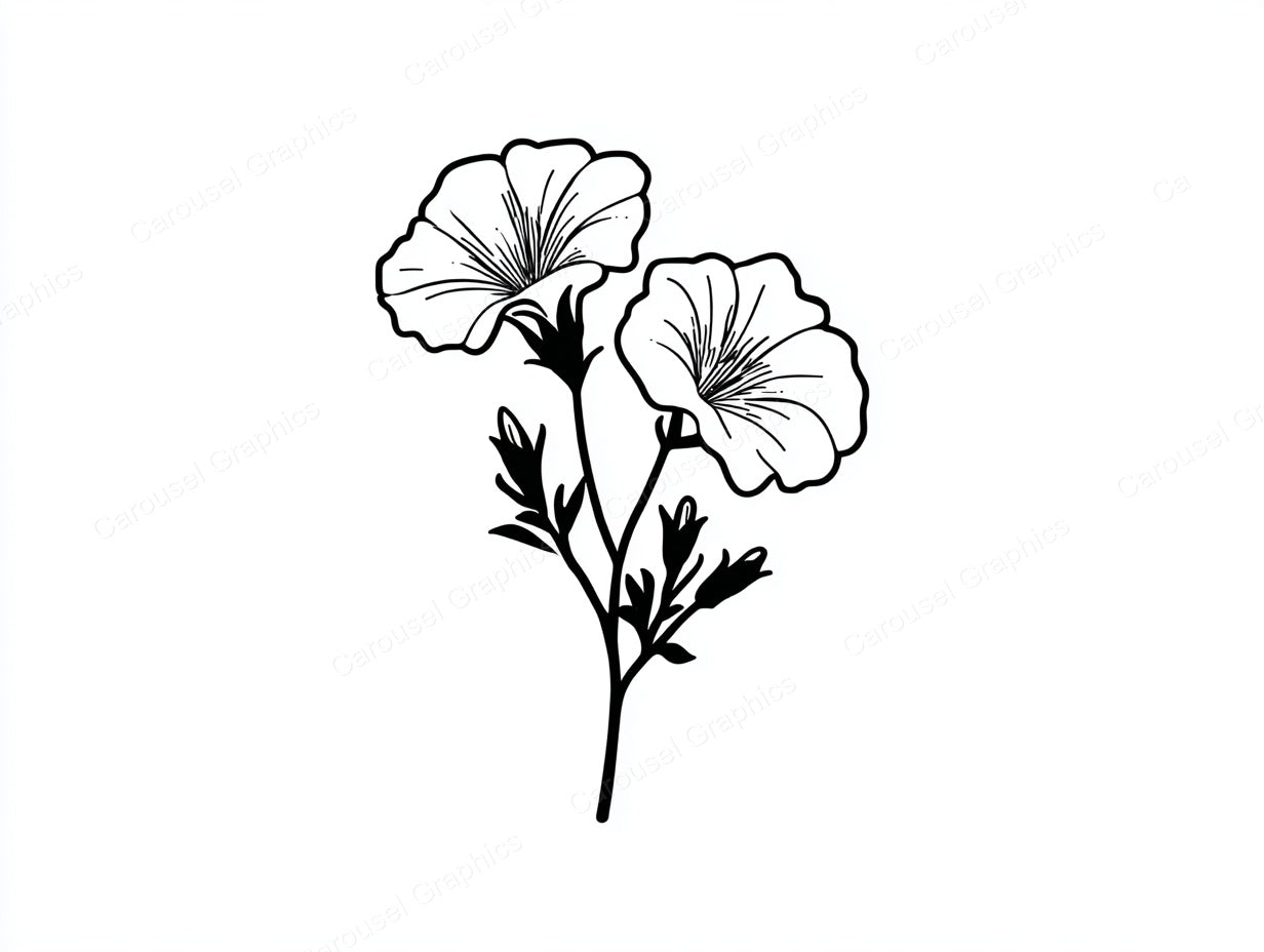 Petunia Vector Graphic preview