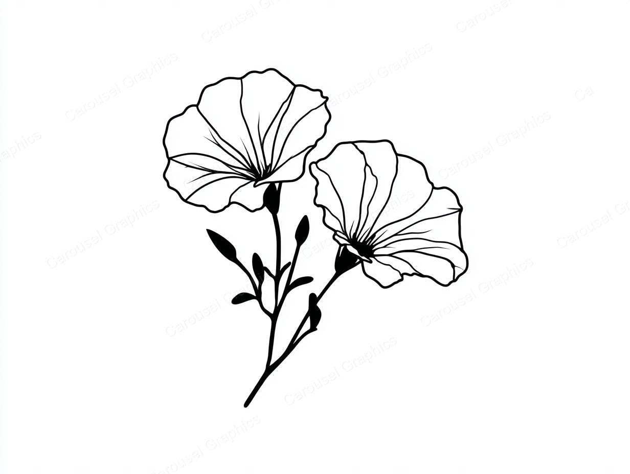 Petunia Vector Graphic preview
