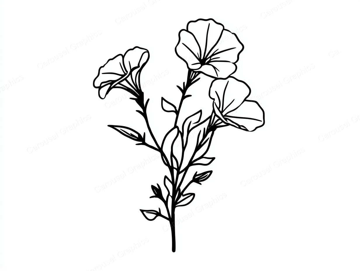 Petunia Vector Graphic preview