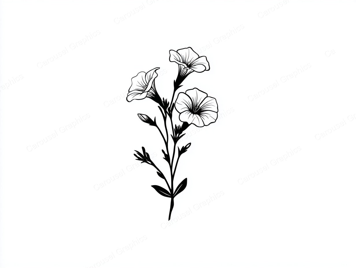 Petunia Vector Graphic preview