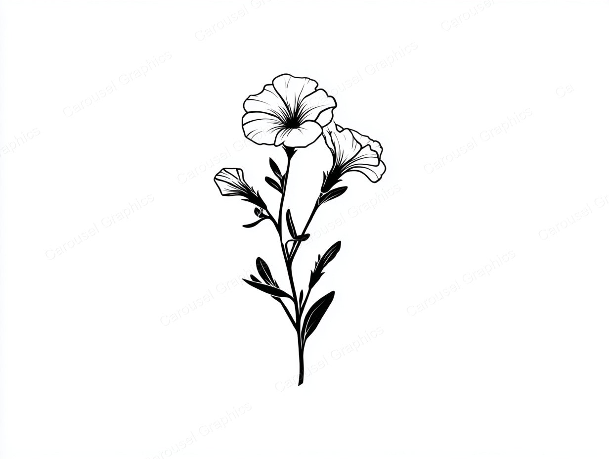 Petunia Vector Graphic preview