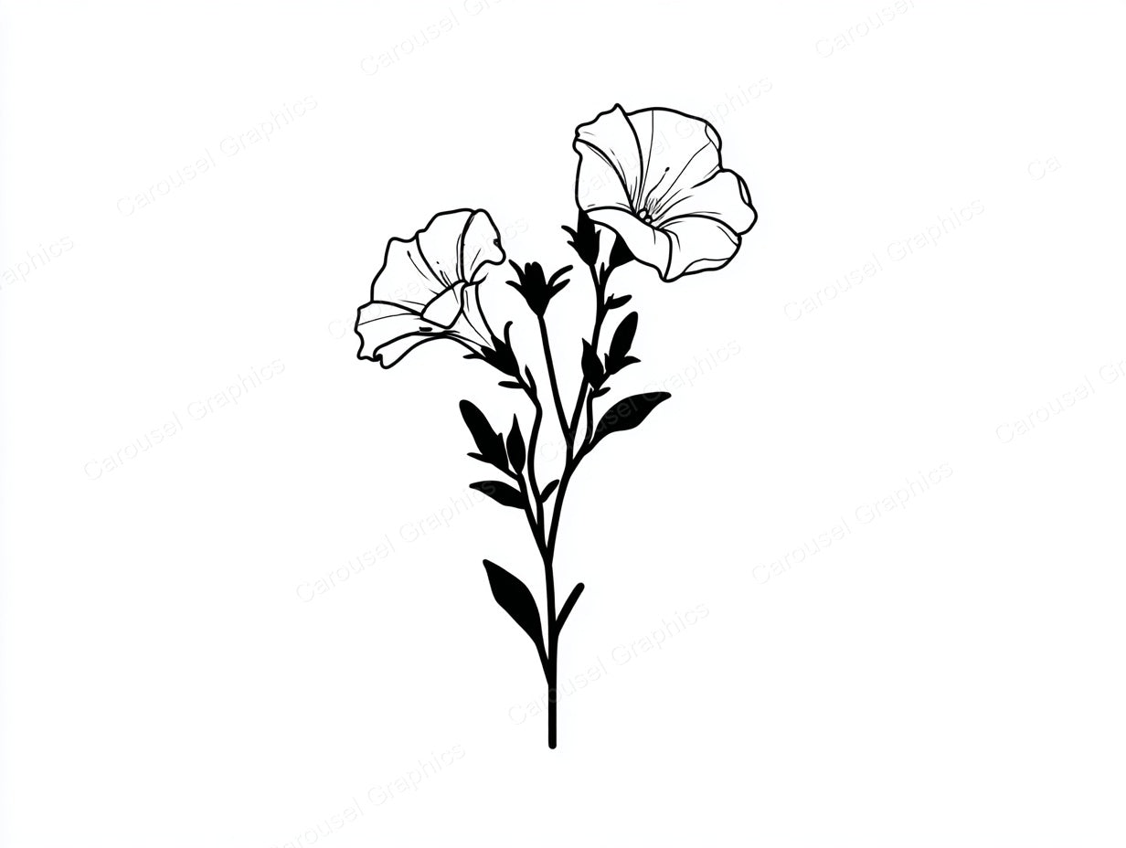 Petunia Vector Graphic preview