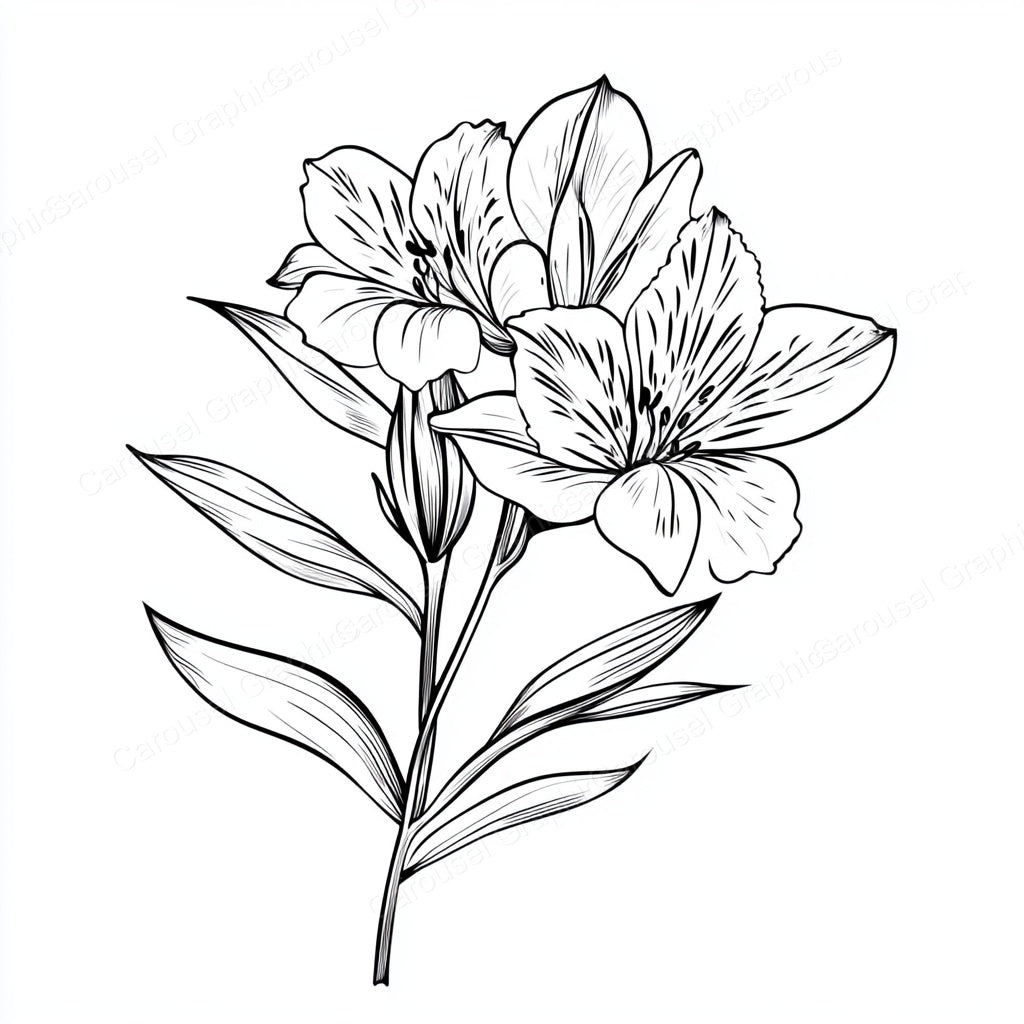 Alstroemeria Vector Graphic preview