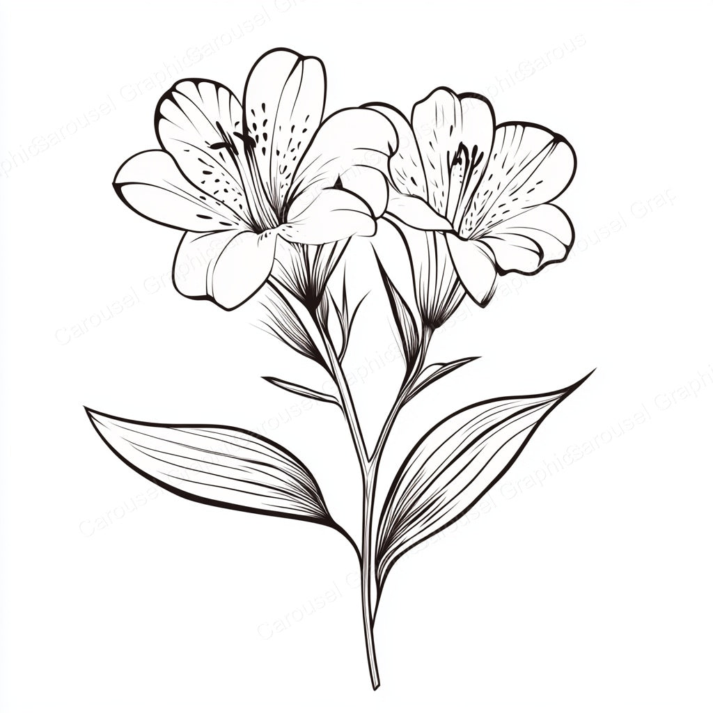 Alstroemeria Vector Graphic preview
