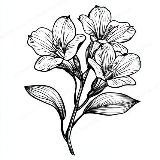 Alstroemeria Vector Graphic preview