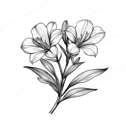Alstroemeria Vector Graphic preview