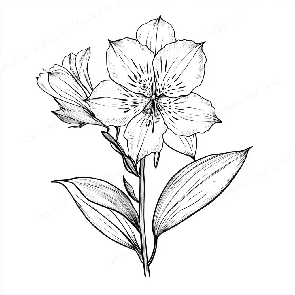 Alstroemeria Vector Graphic preview