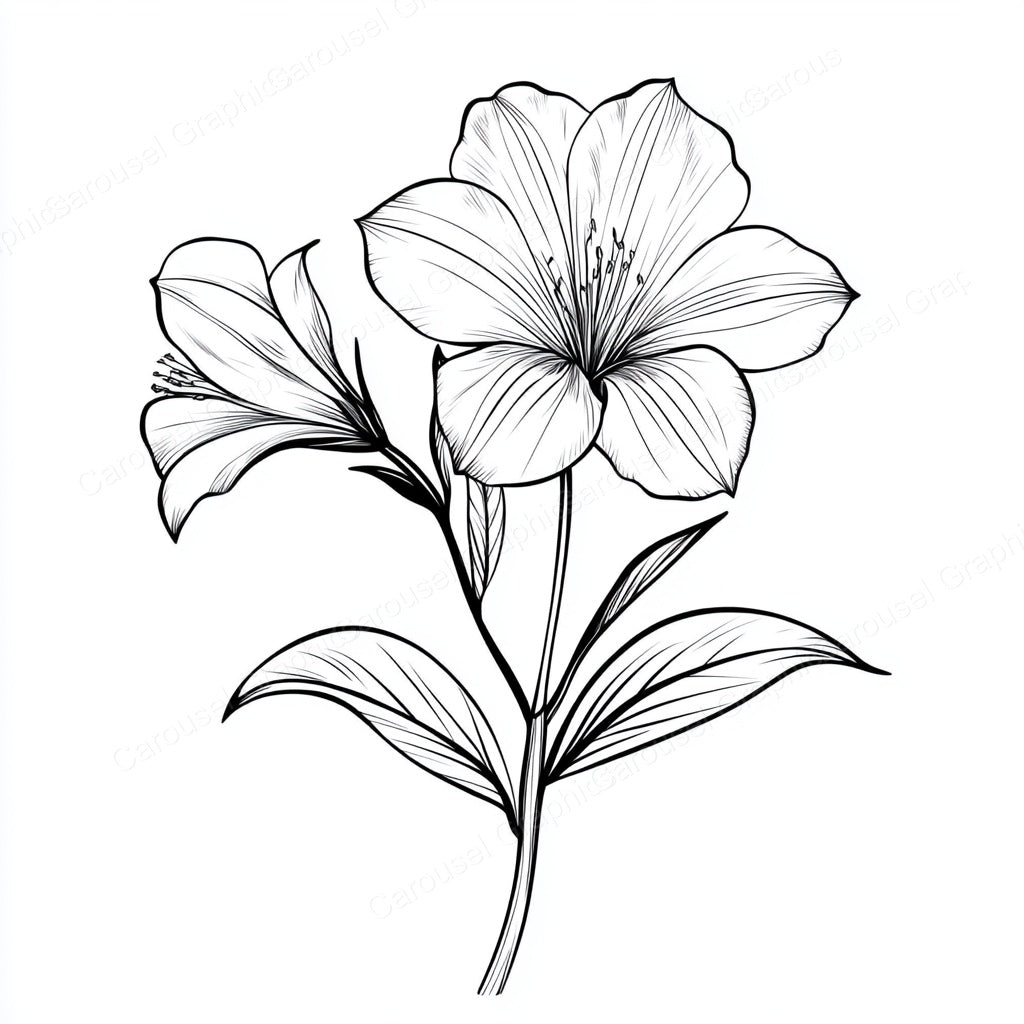 Alstroemeria Vector Graphic preview