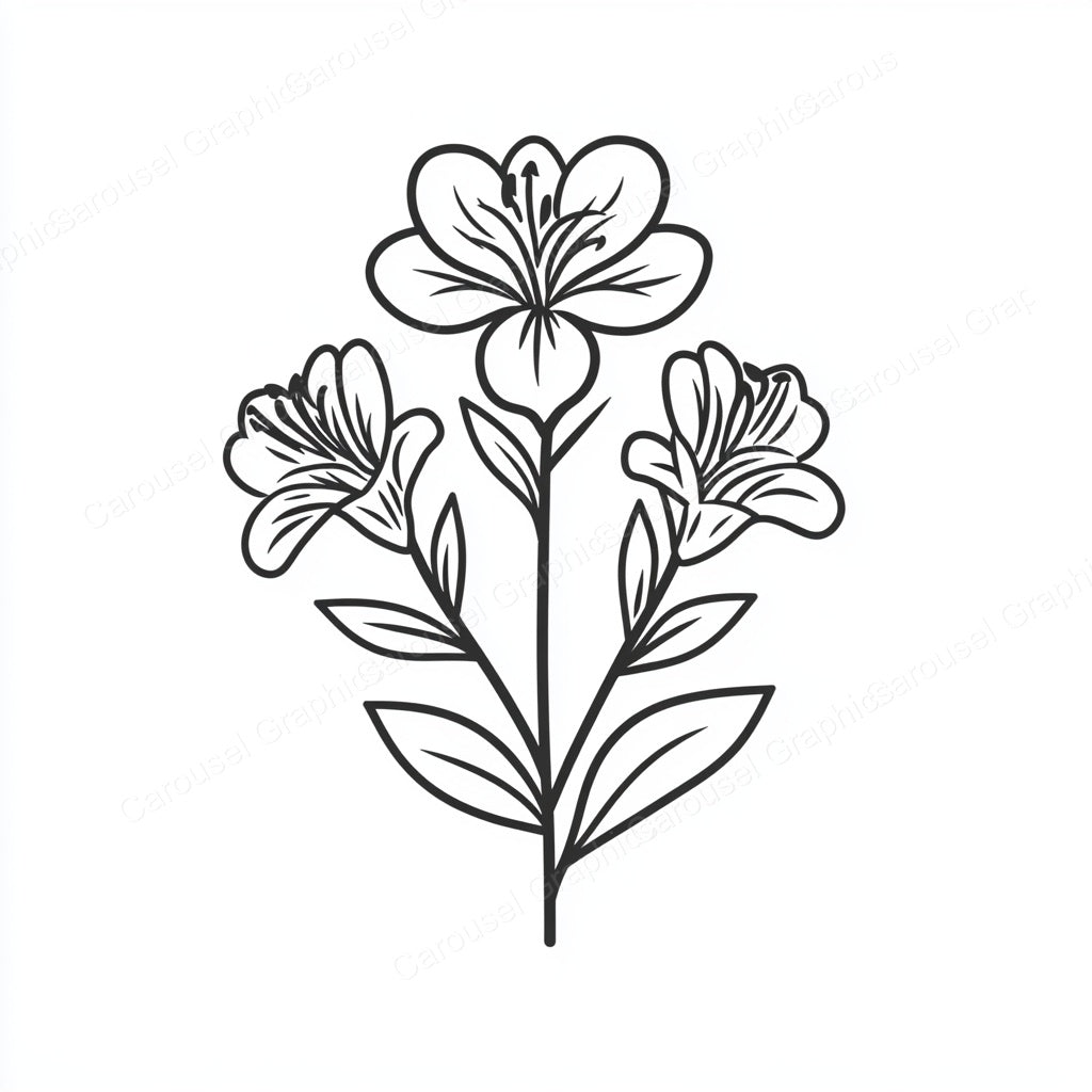 Alstroemeria Vector Graphic preview