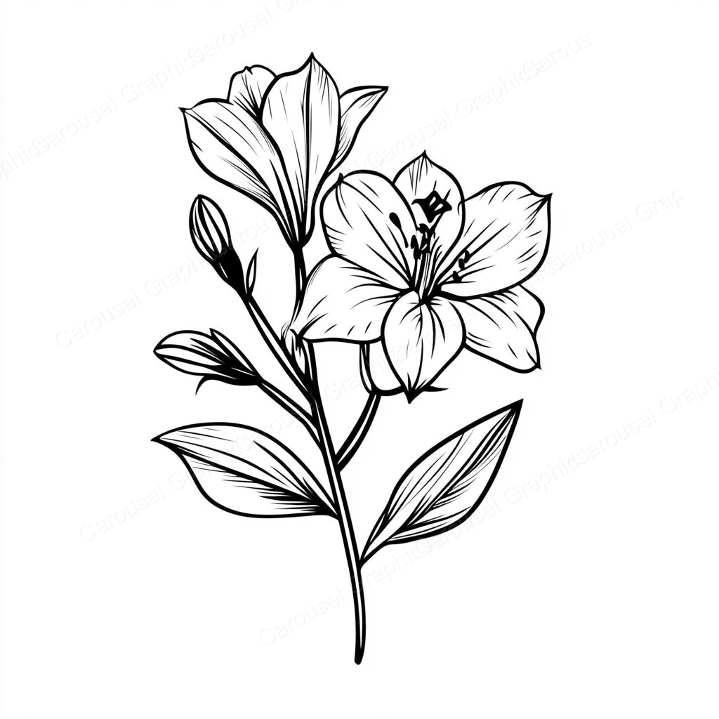 Alstroemeria Vector Graphic preview
