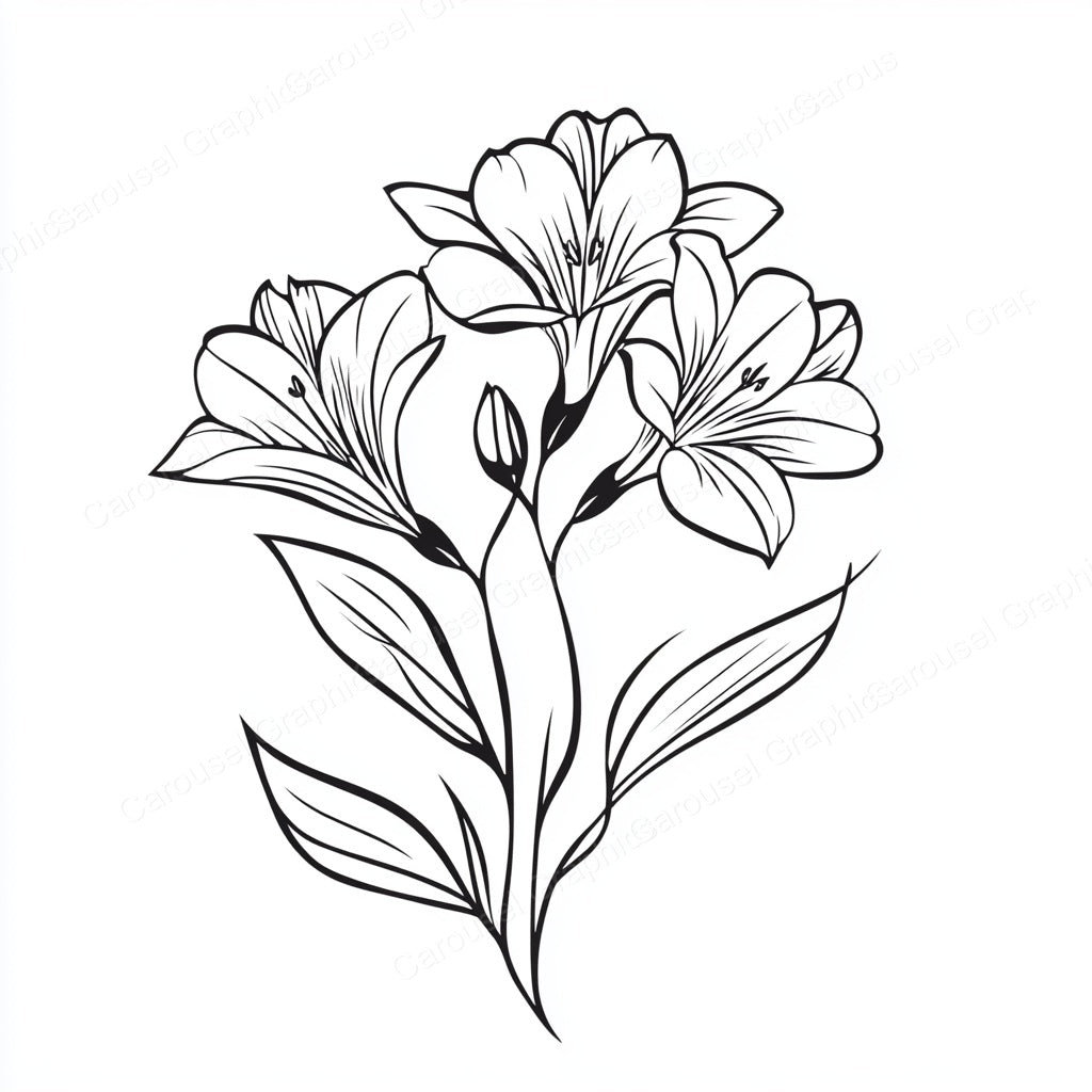 Alstroemeria Vector Graphic preview