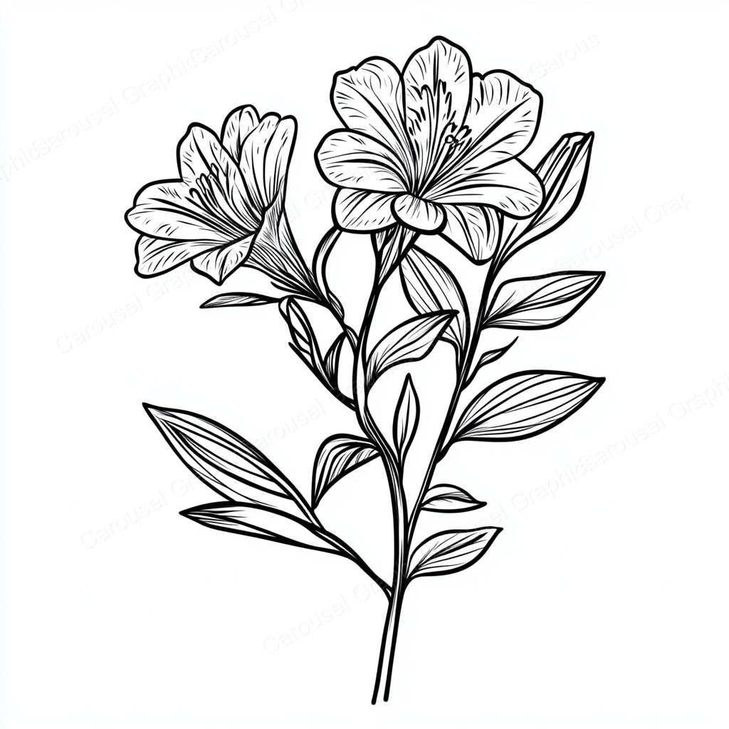 Alstroemeria Vector Graphic preview