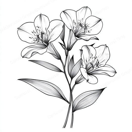 Alstroemeria Vector Graphic preview
