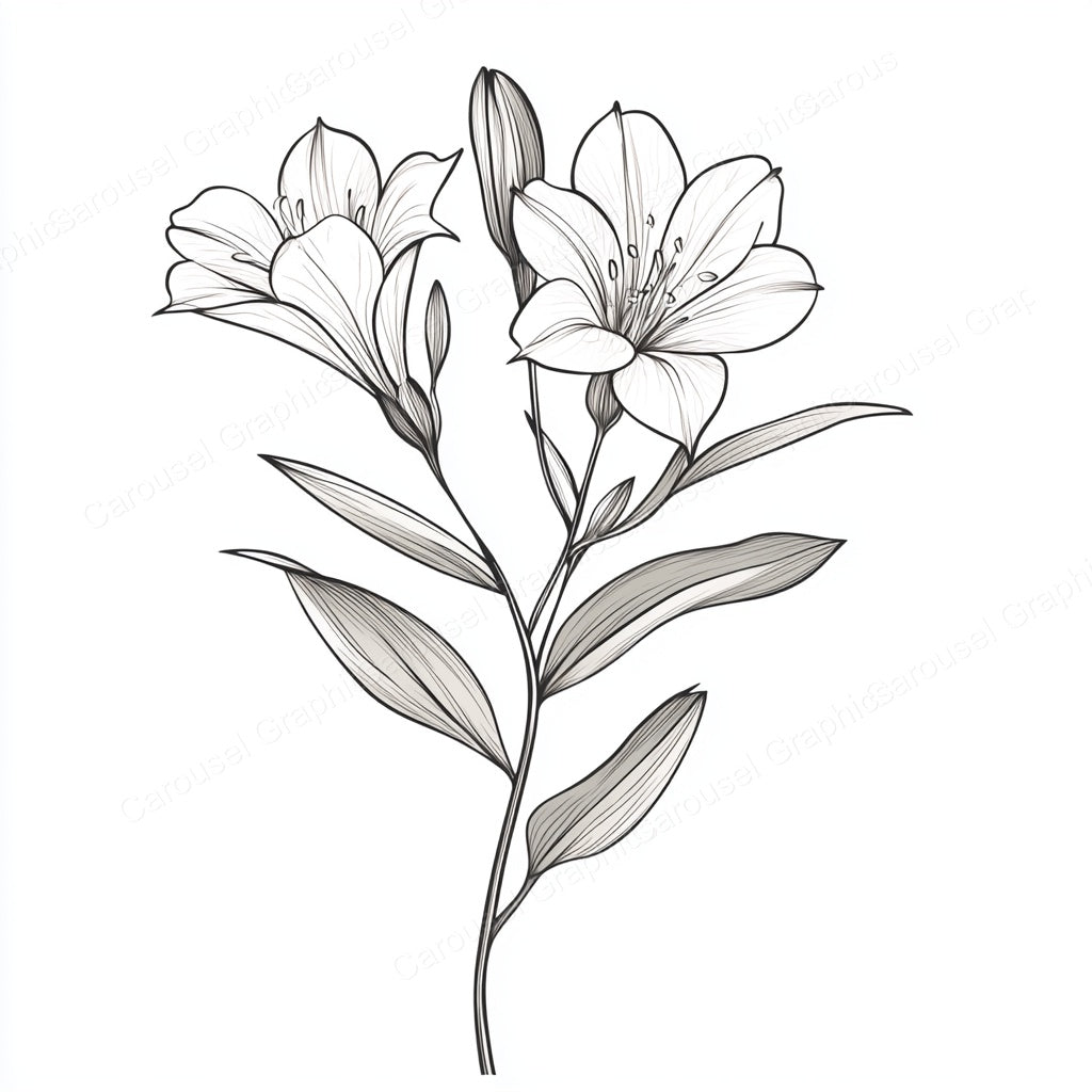 Alstroemeria Vector Graphic preview