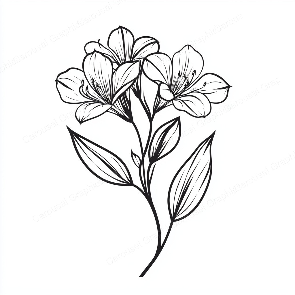 Alstroemeria Vector Graphic preview
