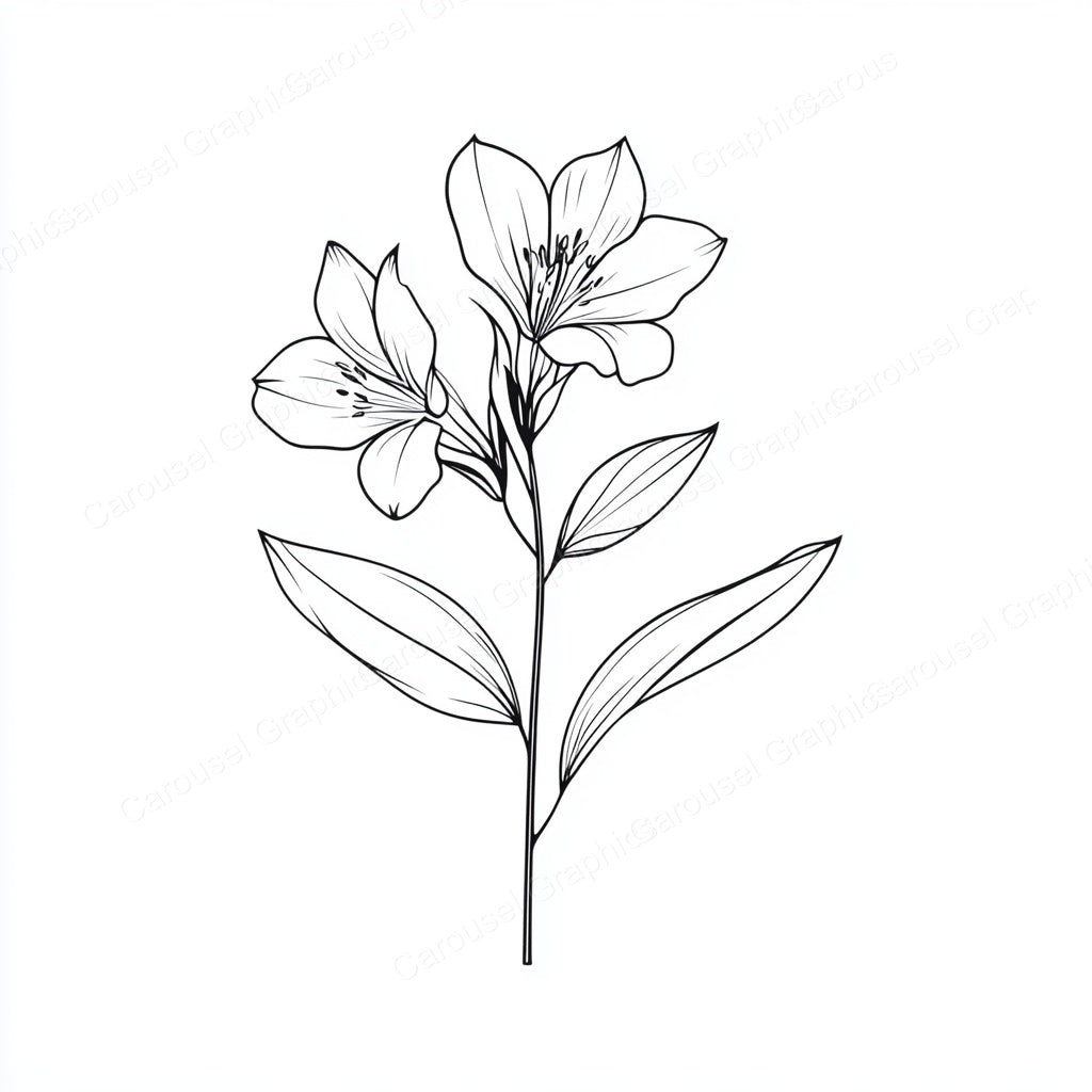 Alstroemeria Vector Graphic preview