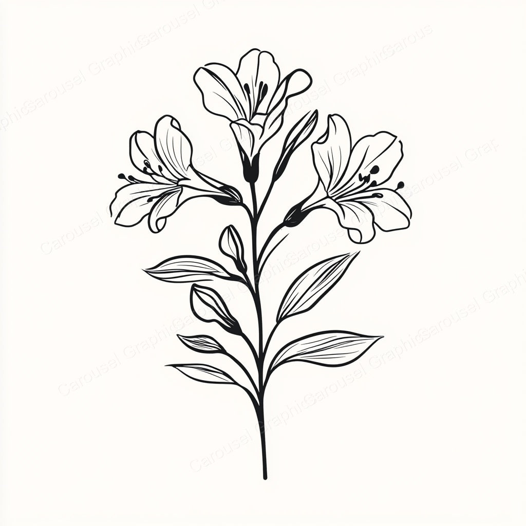 Alstroemeria Vector Graphic preview