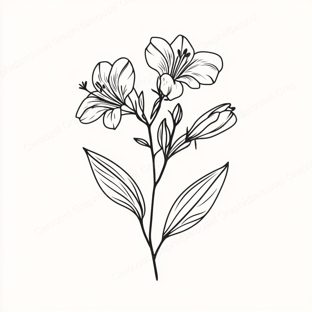 Alstroemeria Vector Graphic preview