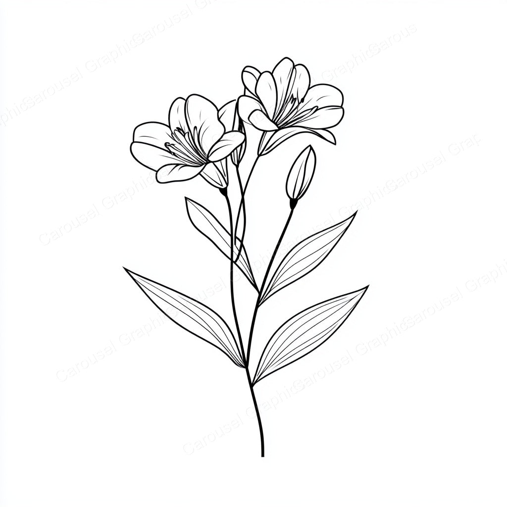 Alstroemeria Vector Graphic preview
