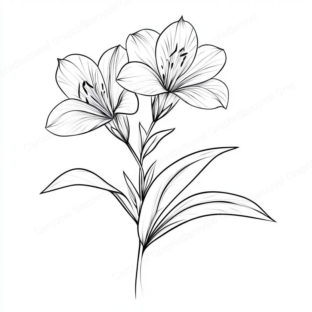Alstroemeria Vector Graphic preview