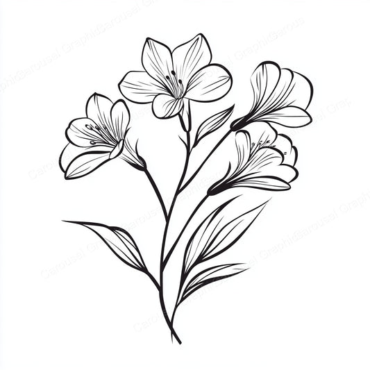 Alstroemeria Vector Graphic preview