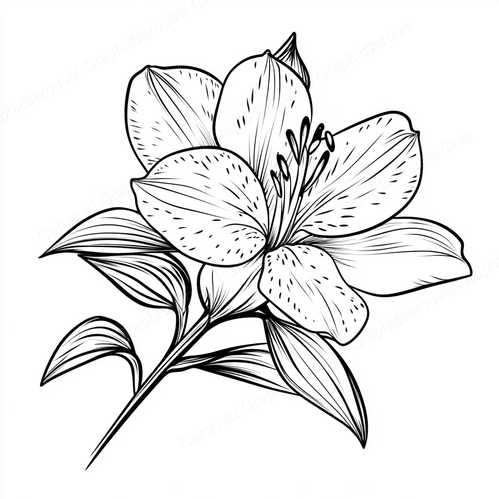 Alstroemeria Vector Graphic preview