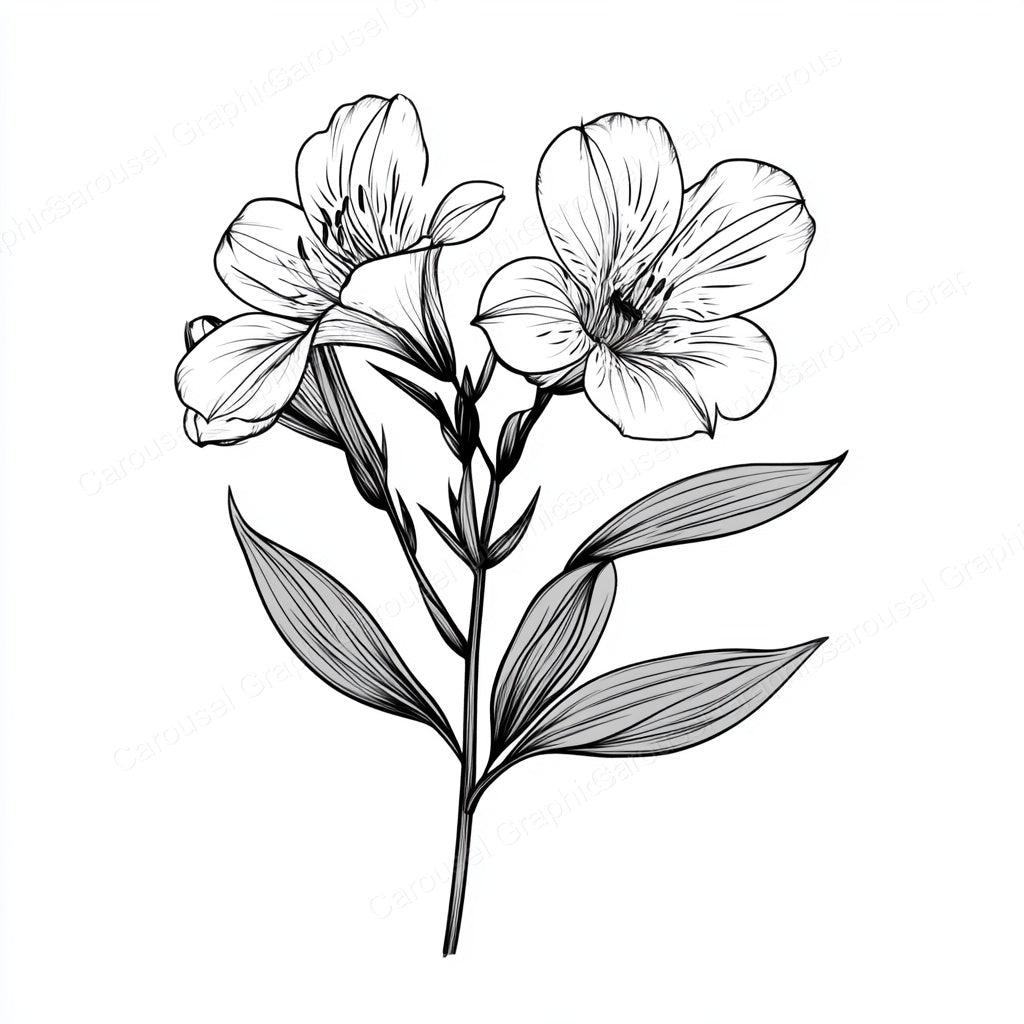 Alstroemeria Vector Graphic preview