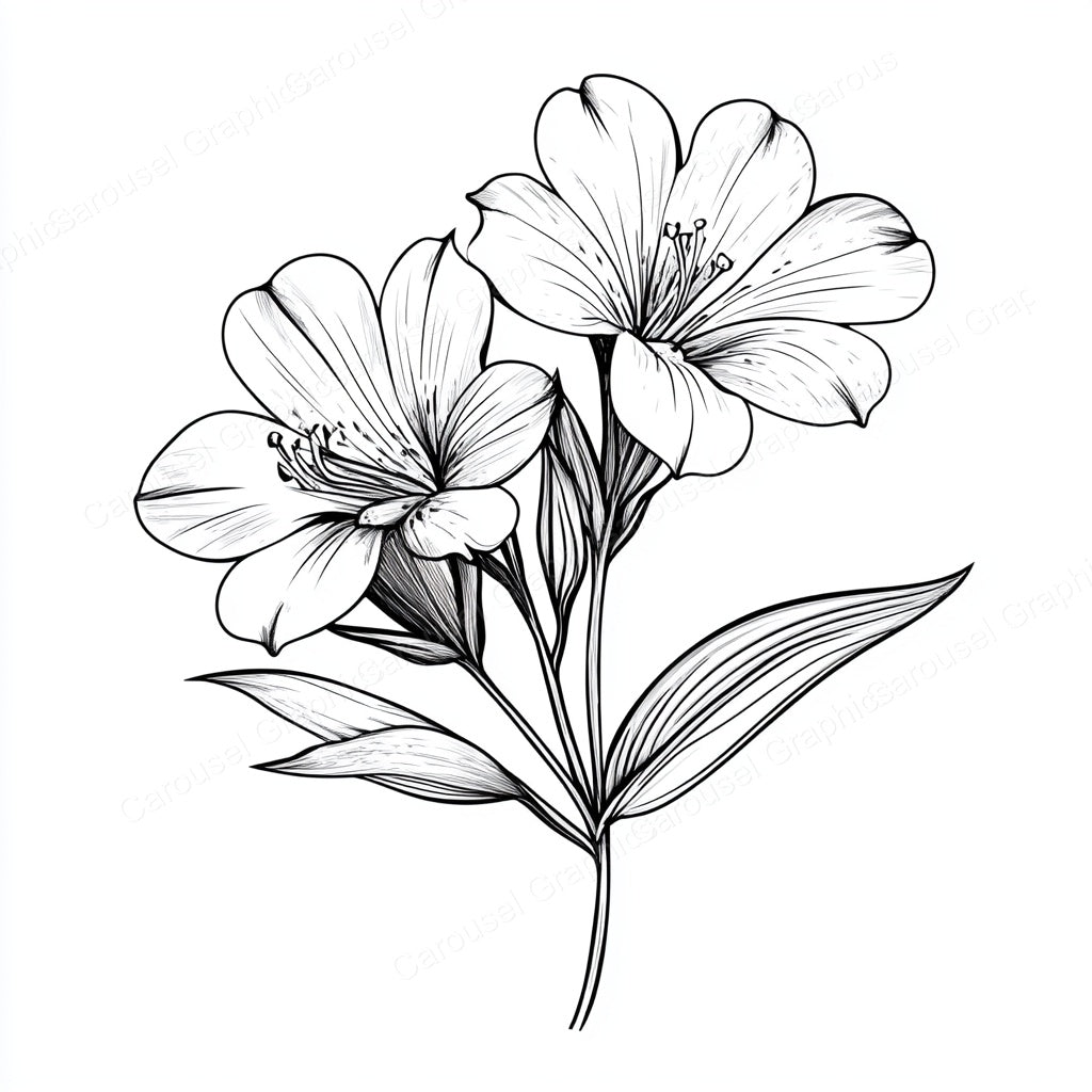 Alstroemeria Vector Graphic preview