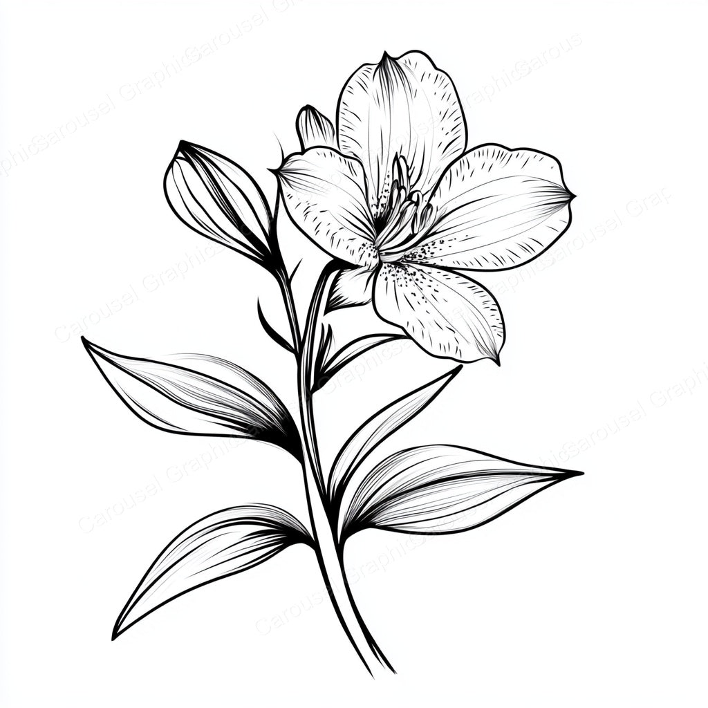 Alstroemeria Vector Graphic preview