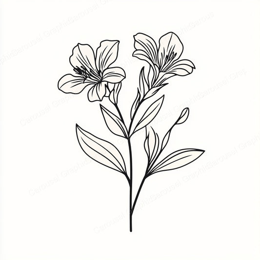 Alstroemeria Vector Graphic preview