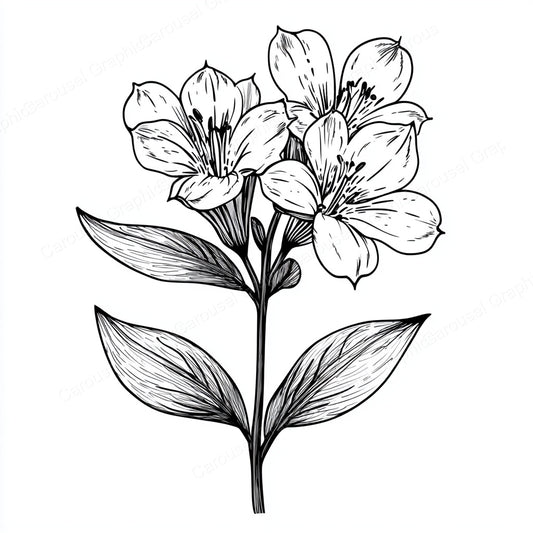 Alstroemeria Vector Graphic preview