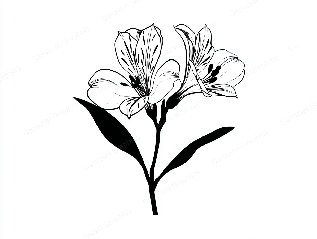 Alstroemeria Vector Graphic preview