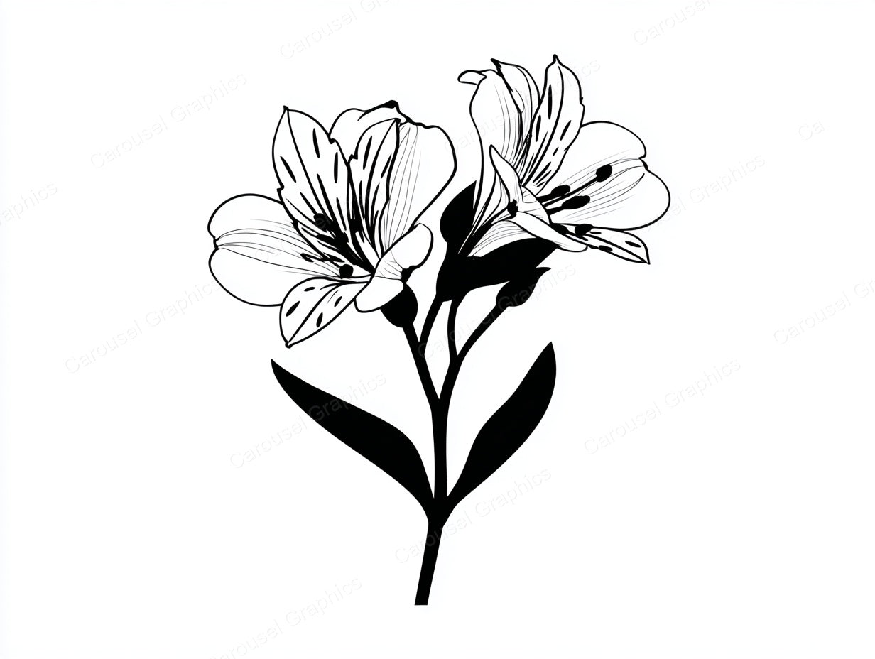 Alstroemeria Vector Graphic preview