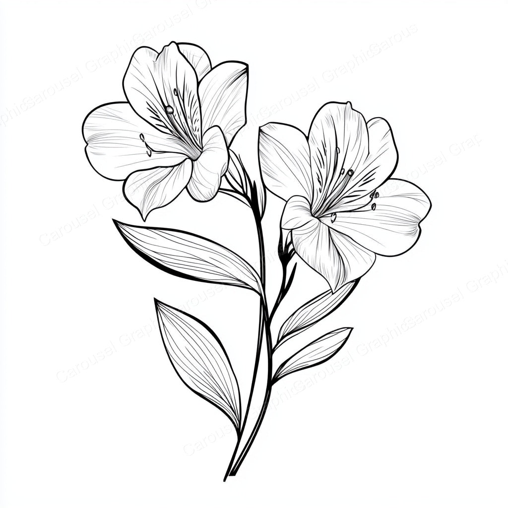 Alstroemeria Vector Graphic preview