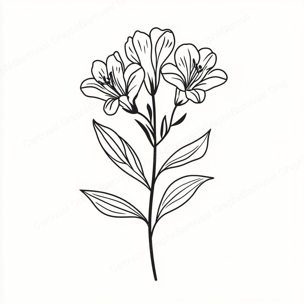 Alstroemeria Vector Graphic preview