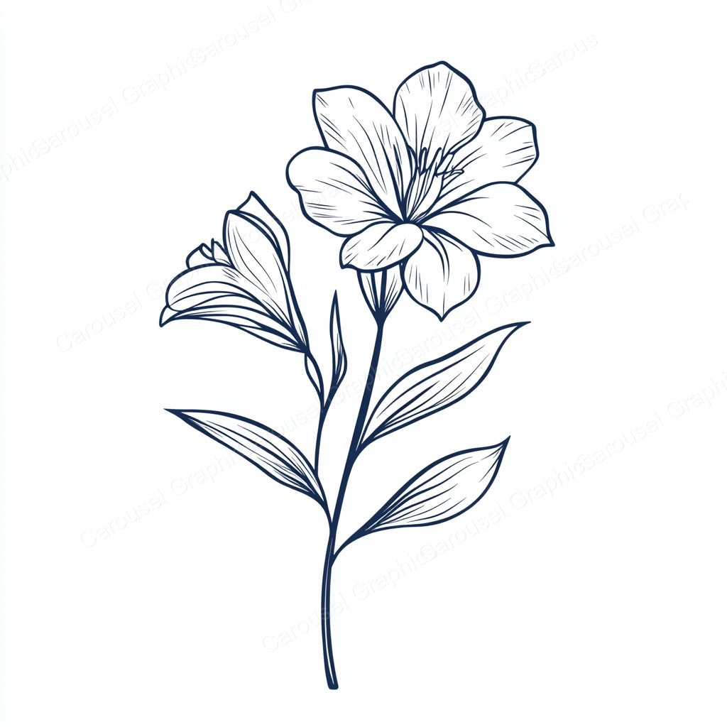 Alstroemeria Vector Graphic preview